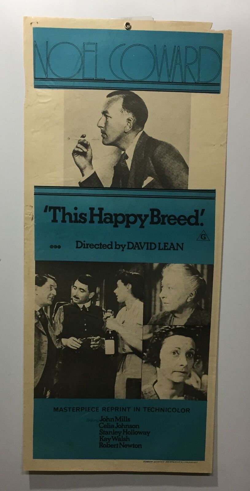 ORIGINAL DAYBILL MOVIE POSTER - THIS HAPPY BREED - 1944