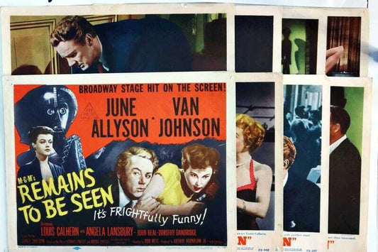 ORIGINAL LOBBY CARDS - REMAINS TO BE SEEN - 1953 - set of 8