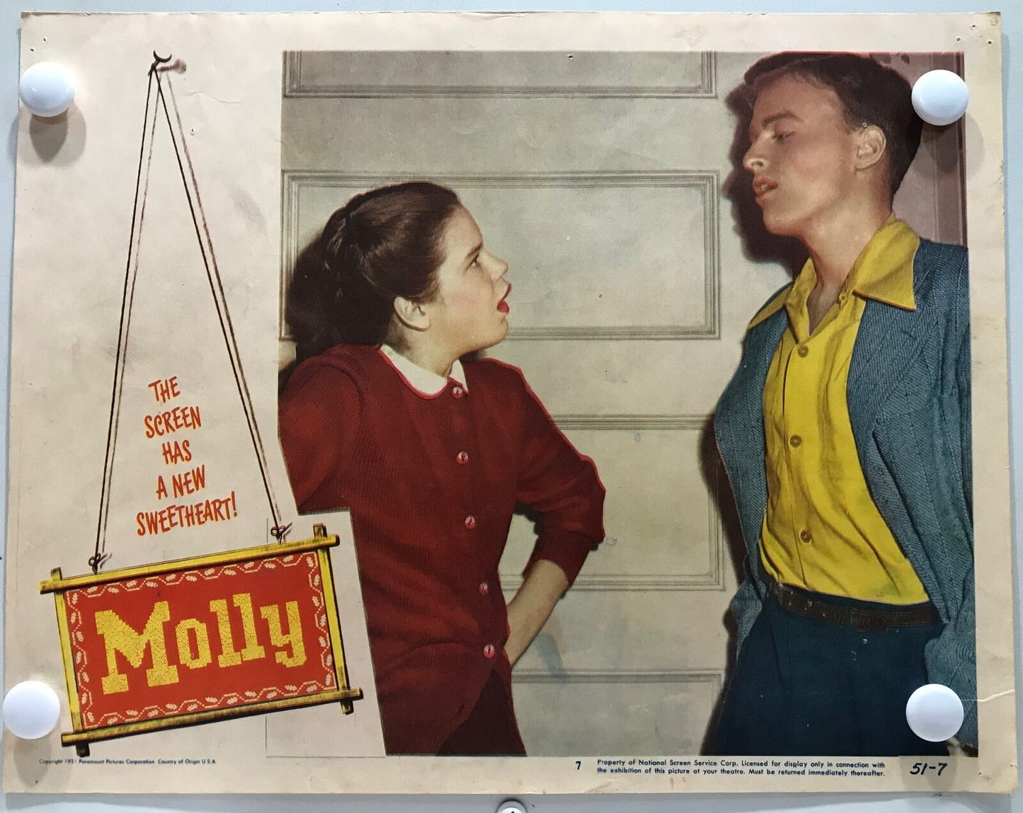 ORIGINAL LOBBY CARDS - MOLLY - 1951 - set of 8