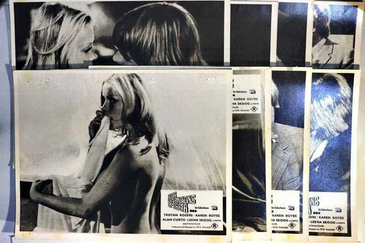 ORIGINAL LOBBY CARDS - FOUR DIMENSIONS OF GRETA - 1972 - set of 8