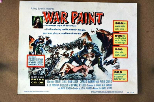 ORIGINAL LOBBY CARD - WAR PAINT - 1953 - title card