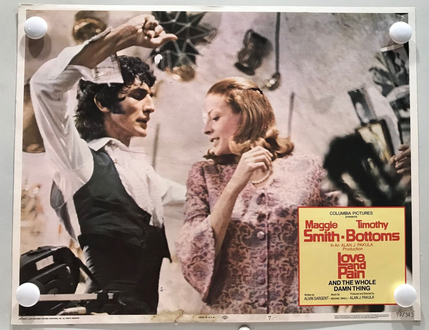 ORIGINAL LOBBY CARDS - LOVE AND PAIN AND THE WHOLE DAMN THING - 1972 - Set of 8