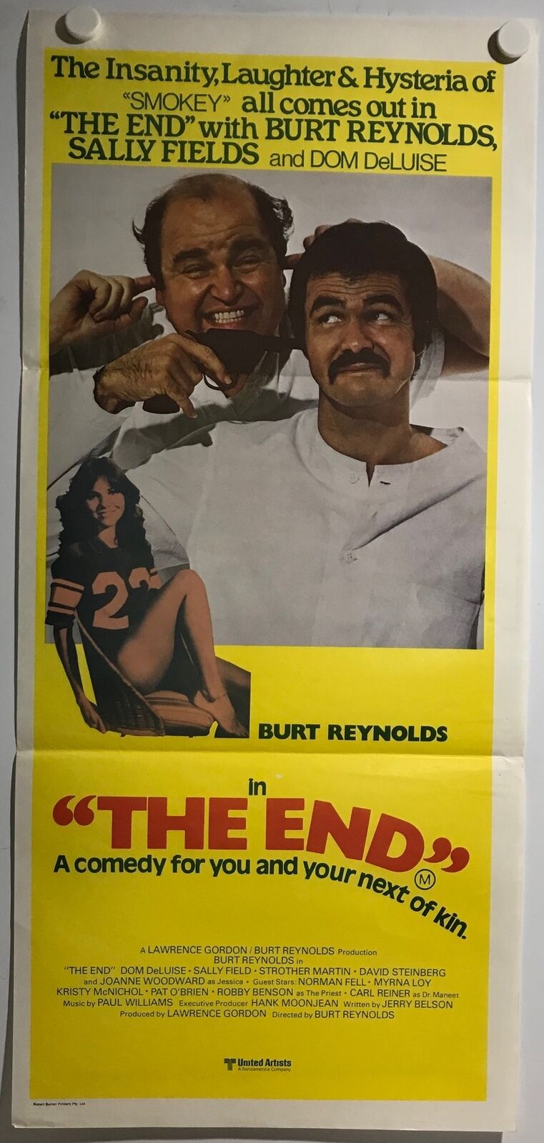 ORIGINAL DAYBILL MOVIE POSTER - THE END