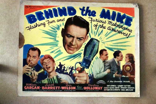 ORIGINAL LOBBY CARD - BEHIND THE MIKE - 1937 - title card