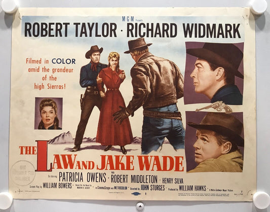 ORIGINAL LOBBY CARDS - THE LAW AND JAKE WADE - 1958 - set of 8