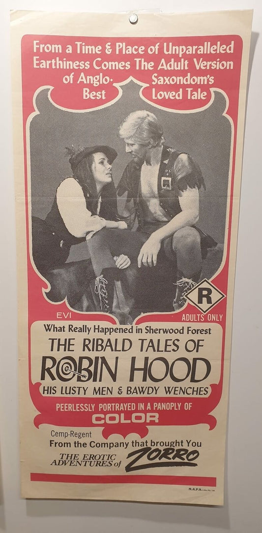 ORIGINAL DAYBILL MOVIE POSTER - THE RIBALD TALES ROBIN HOOD - 1969