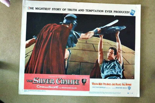 ORIGINAL LOBBY CARD - THE SILVER CHALICE - 1955 - title card -  Virginia Mayo, Jack Palance, Paul Newman