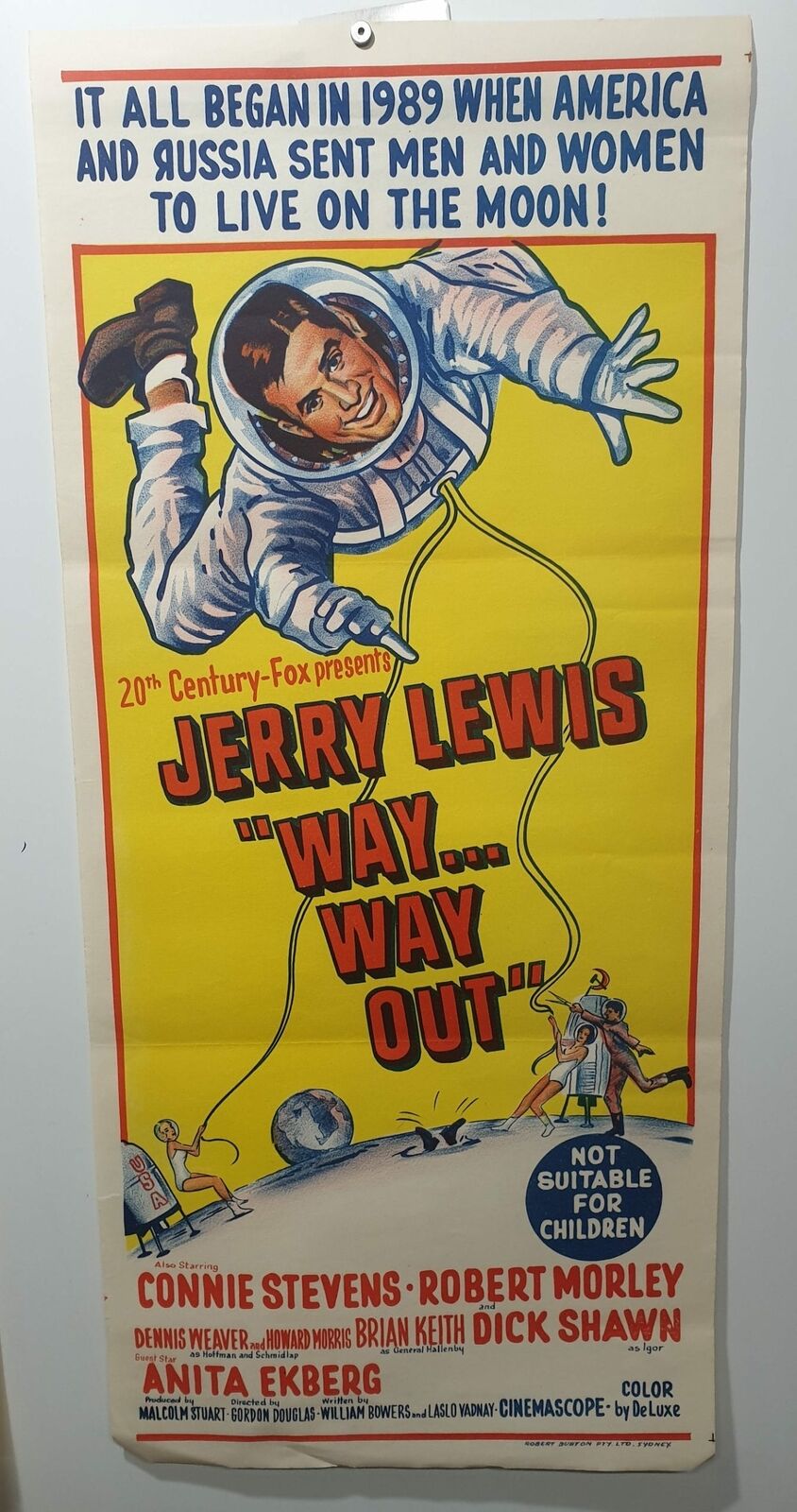 ORIGINAL DAYBILL MOVIE POSTER - WAY WAY OUT - 1966