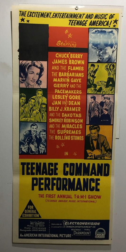 ORIGINAL DAYBILL MOVIE POSTER - TEENAGE COMMAND PERFORMANCE - MUSICAL