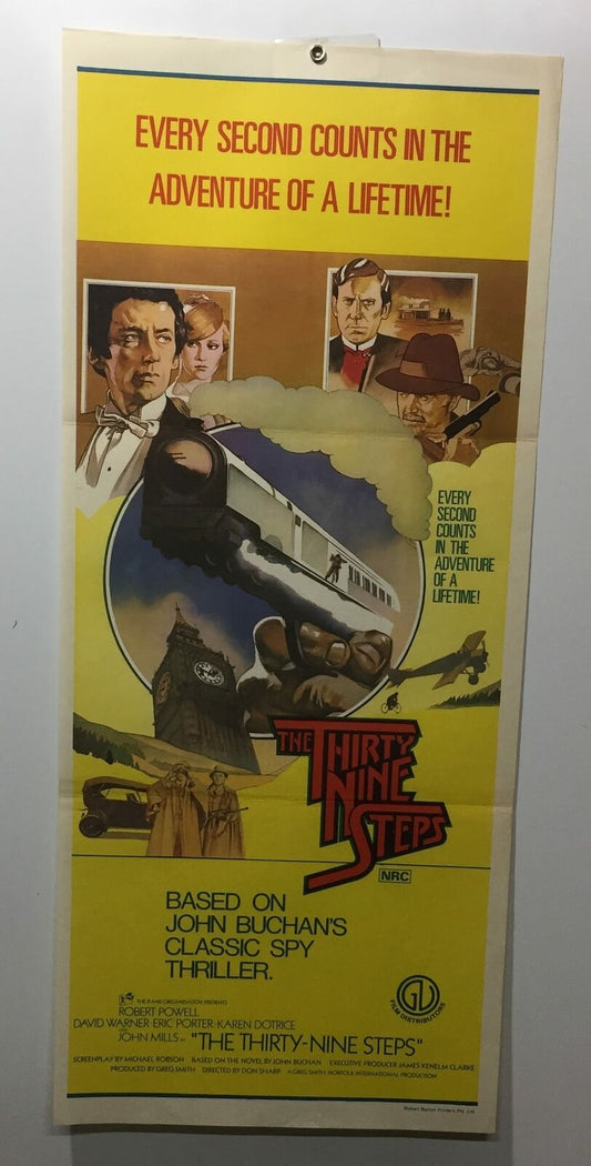 ORIGINAL DAYBILL MOVIE POSTER - THE THIRTY NINE STEPS - 1978