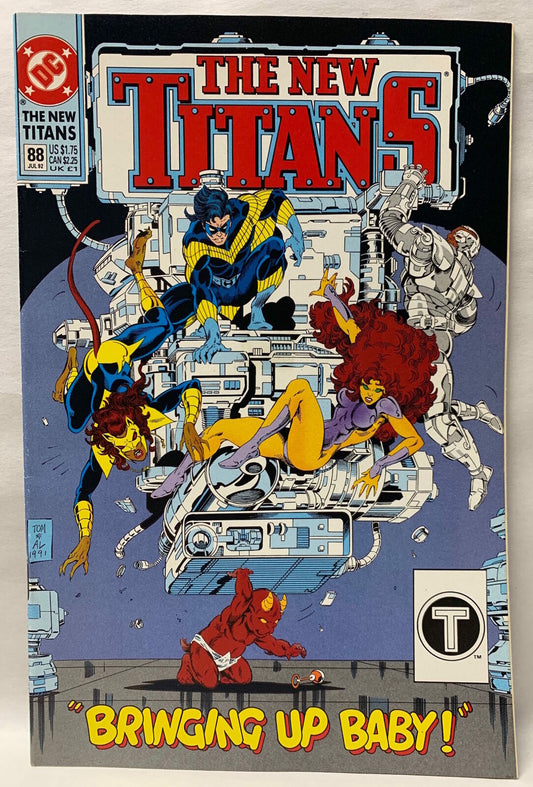 COMIC BOOK ~ THE NEW TITANS BRINGING UP BABY #88