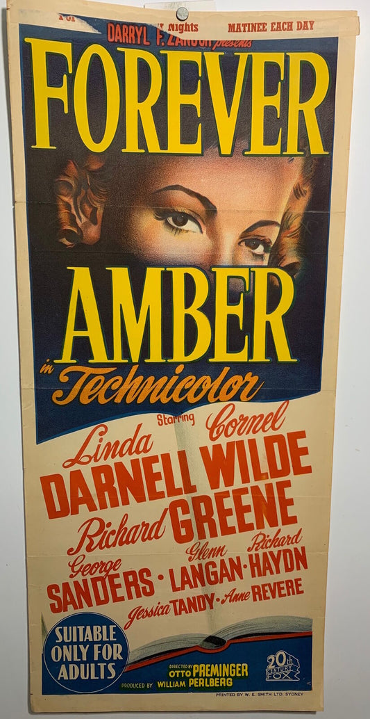 ORIGINAL DAYBILL MOVIE POSTER - FOREVER AMBER