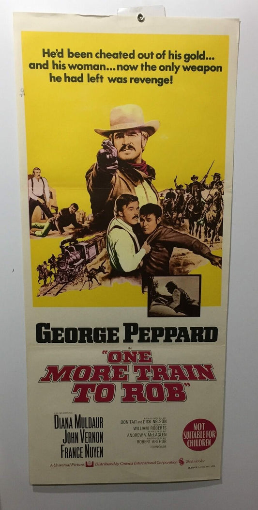 ORIGINAL DAYBILL MOVIE POSTER - ONE MORE TRAIN TO ROB