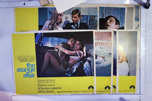 ORIGINAL LOBBY CARDS - THE STRANGE AFFAIR - 1968 - set of 8