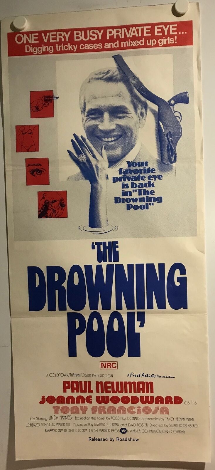 ORIGINAL DAYBILL MOVIE POSTER - THE DROWNING POOL