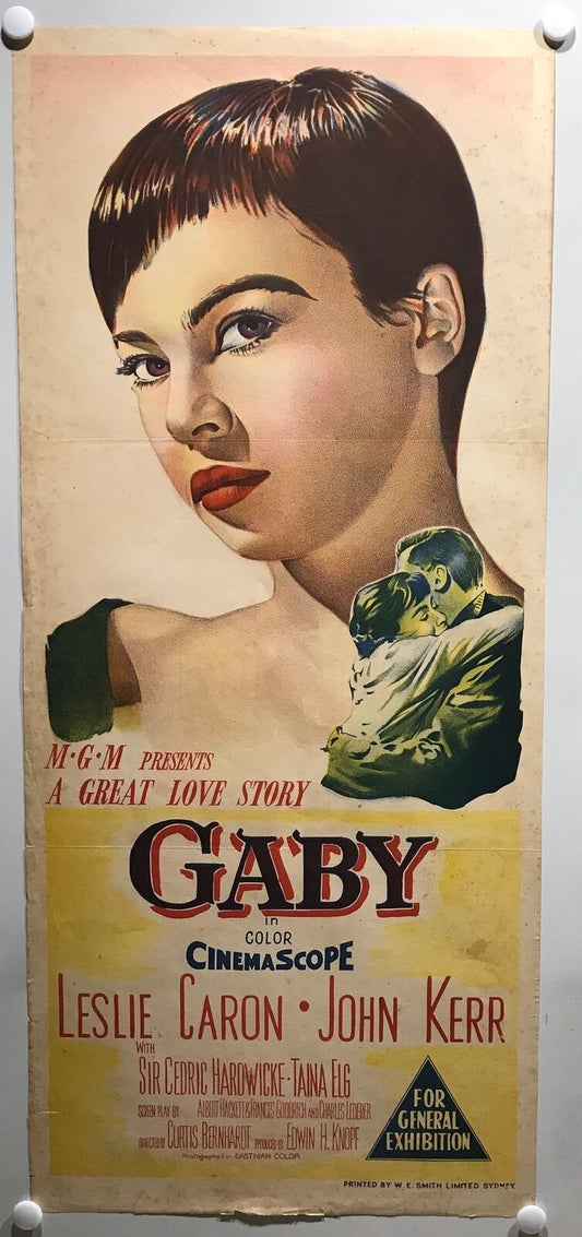 ORIGINAL DAYBILL MOVIE POSTER -  GABY - 1956