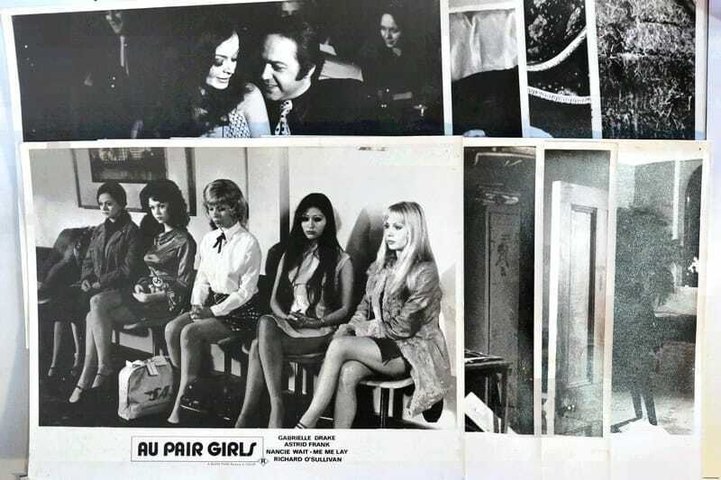 ORIGINAL LOBBY CARDS - AU PAIR GIRLS - 1972 - set of 8