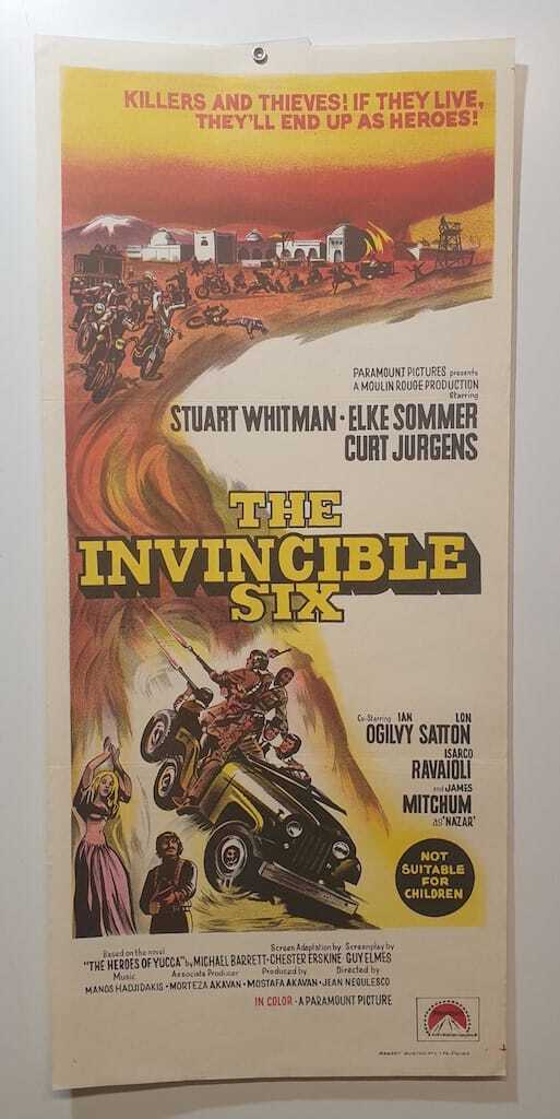 ORIGINAL DAYBILL MOVIE POSTER - THE INVINCIBLE SIX