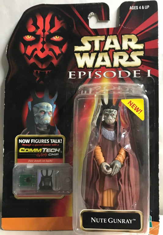 STAR WARS - HASBRO - EPISODE 1 - NUTE GUNRAY - with CommTech chip