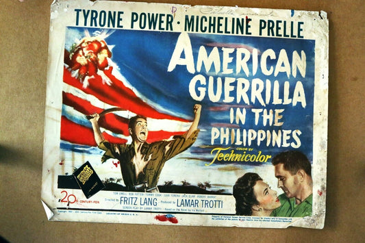 ORIGINAL LOBBY CARD - AMERICAN GUERRILLA IN THE PHILIPPINES (a) - 1950 - title card -  Tyrone Power, Micheline Prelle, Jack Elam, Tom Ewell