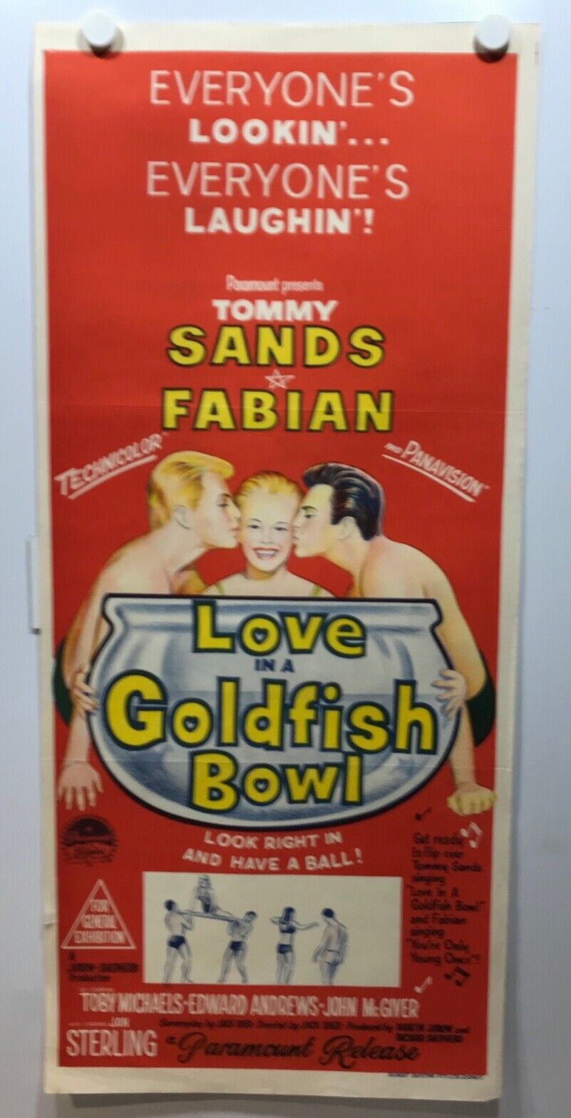 ORIGINAL DAYBILL MOVIE POSTER - LOVE IN A GOLDFISH BOWL