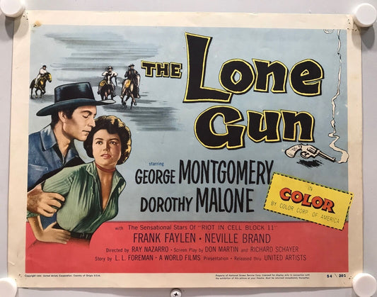 ORIGINAL LOBBY CARDS - THE LONE GUN - 1954 - set of 8