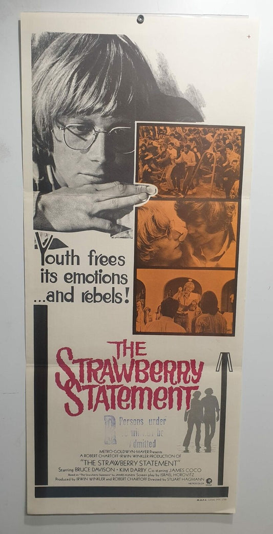 ORIGINAL DAYBILL MOVIE POSTER - THE STRAWBERRY STATEMENT