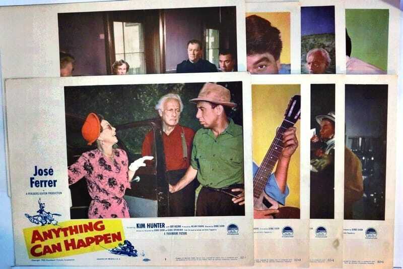 ORIGINAL LOBBY CARDS - ANYTHING CAN HAPPEN - 1952 - set of 8