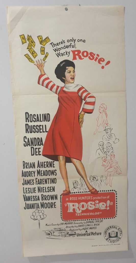 ORIGINAL DAYBILL MOVIE POSTER - ROSIE - 1967