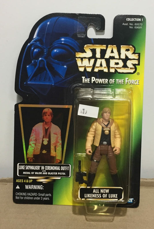 STAR WARS -&nbsp; KENNER - POTF - LUKE SKYWALKER - in Ceremonial Outfit with Medal of Valor and Blaster Pistol