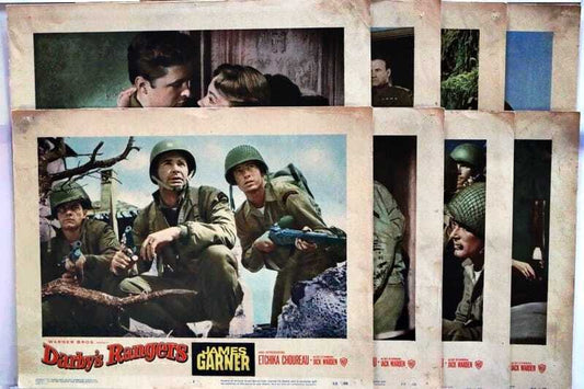 ORIGINAL LOBBY CARDS - DARBY'S RANGERS - 1958 - set of 8