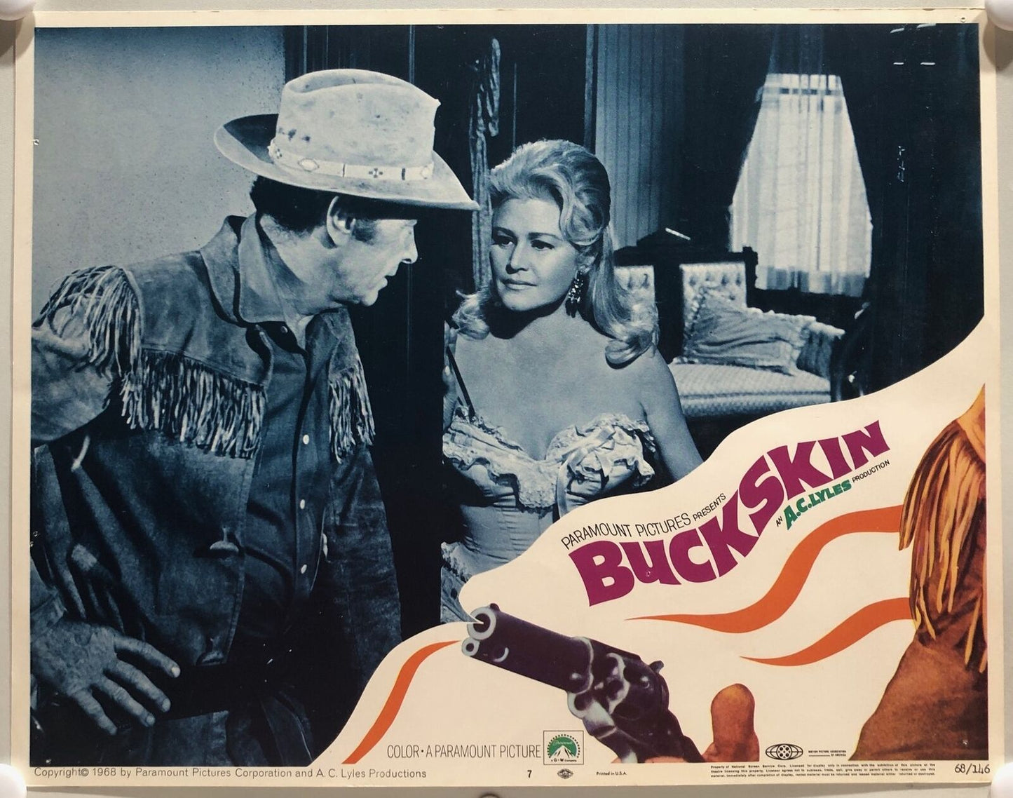 ORIGINAL LOBBY CARDS - BUCKSKIN - 1968 - set of 8