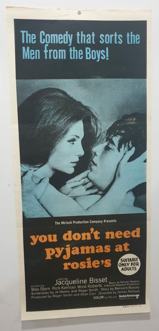 ORIGINAL DAYBILL MOVIE POSTER - YOU DON'T NEED PYJAMAS AT ROSIE'S - 1969