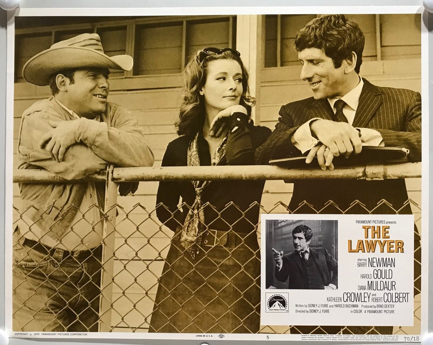 ORIGINAL LOBBY CARDS - THE LAWYER - 1970 - set of 8