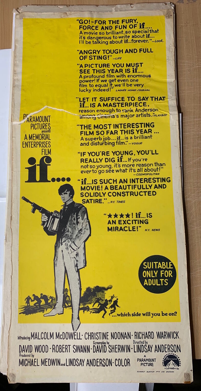 ORIGINAL DAYBILL MOVIE POSTER - if....