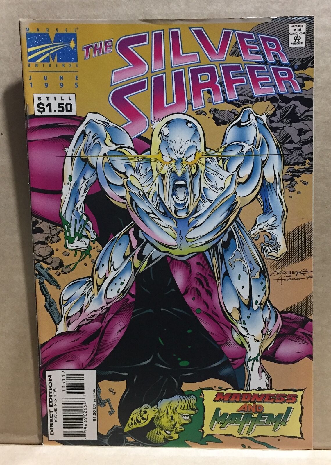 COMIC BOOK - MARVEL SILVER SURFER 105