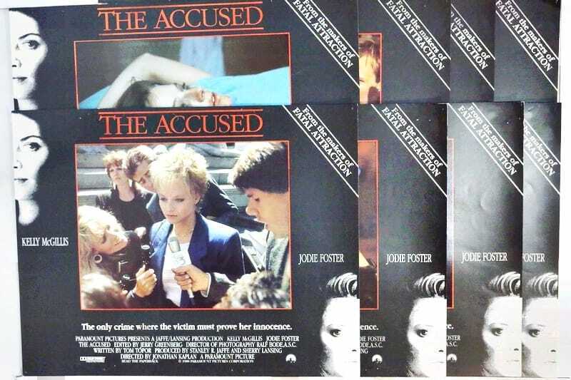 ORIGINAL LOBBY CARDS - THE ACCUSED - 1988 - set of 8