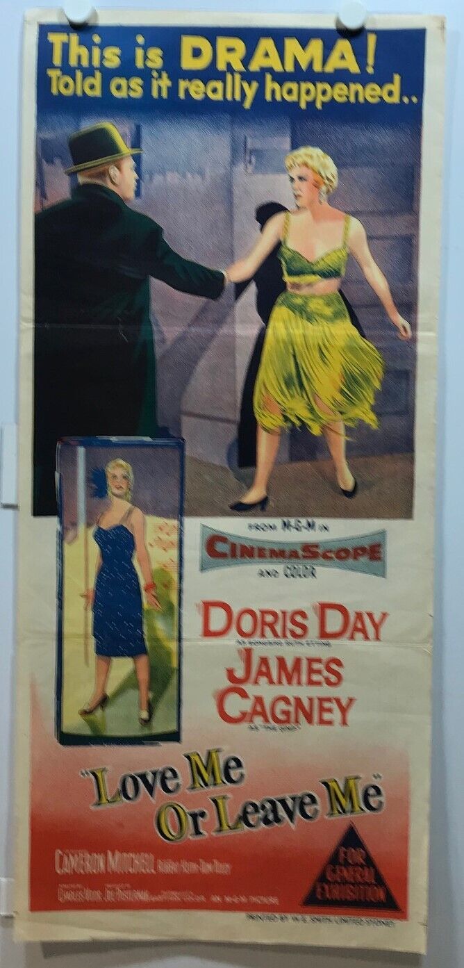 ORIGINAL DAYBILL MOVIE POSTER - LOVE ME OR LEAVE ME - 1955