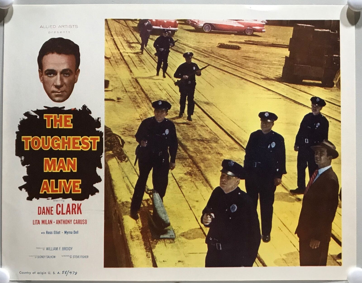 ORIGINAL LOBBY CARDS - THE TOUGHEST MAN ALIVE - 1955 - set of 8