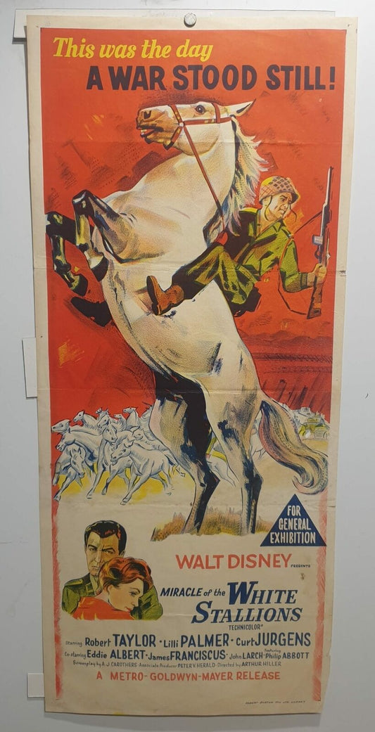 ORIGINAL DAYBILL MOVIE POSTER - MIRACLE OF THE WHITE STALLIONS