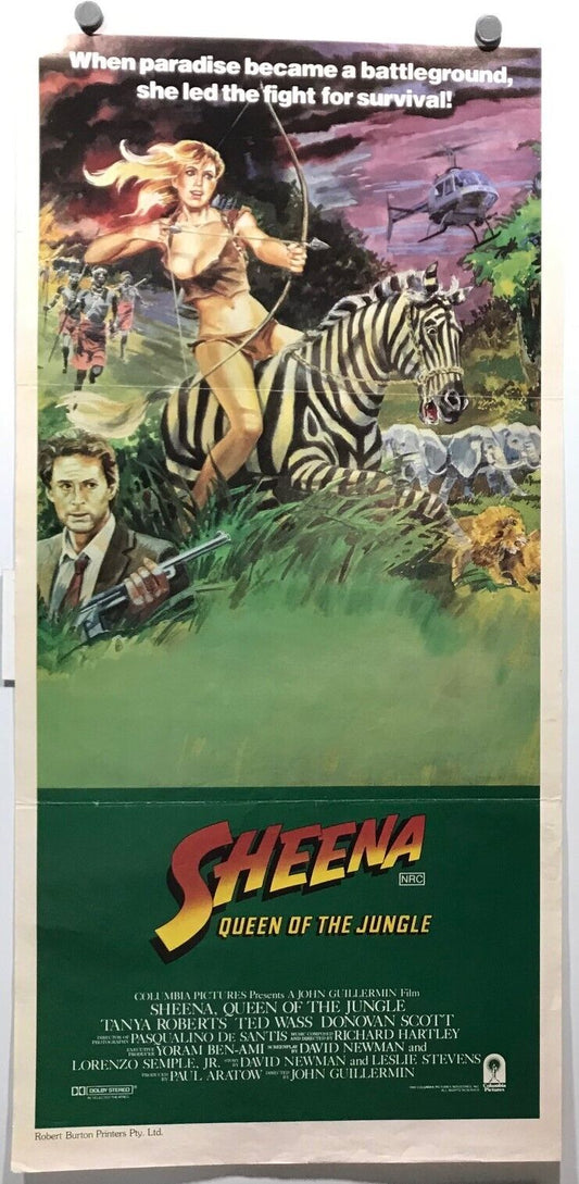 ORIGINAL DAYBILL MOVIE POSTER - SHEENA QUEEN OF THE JUNGLE