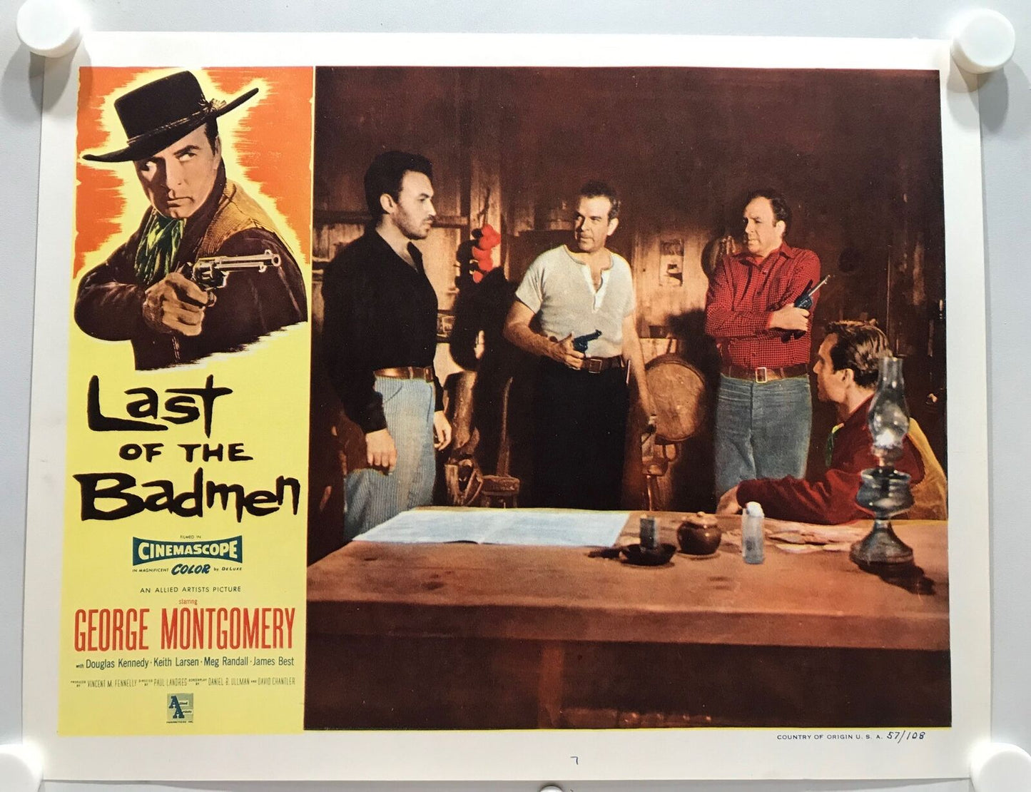 ORIGINAL LOBBY CARDS - LAST OF THE BADMEN - 1957 - set of 8