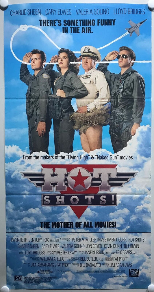 ORIGINAL DAYBILL MOVIE POSTER - HOT SHOTS - (b)