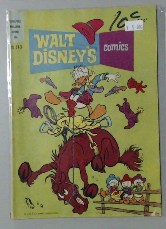 COMIC BOOK - WALT DISNEY'S COMICS NO.343 HUEY DEWEY LOUIE