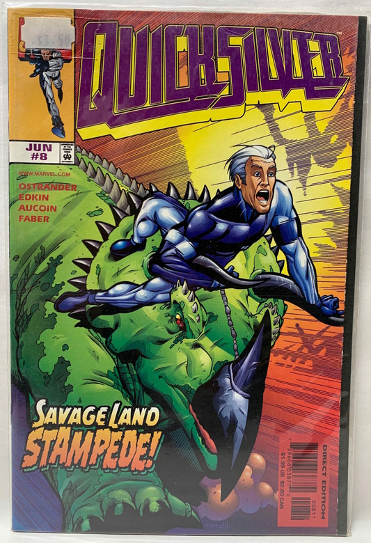 COMIC BOOK - QUICKSILVER #8 SAVAGE LANO STAMPEDE