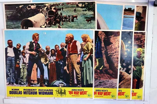 ORIGINAL LOBBY CARDS - THE WAY WEST - 1967 - set of 8