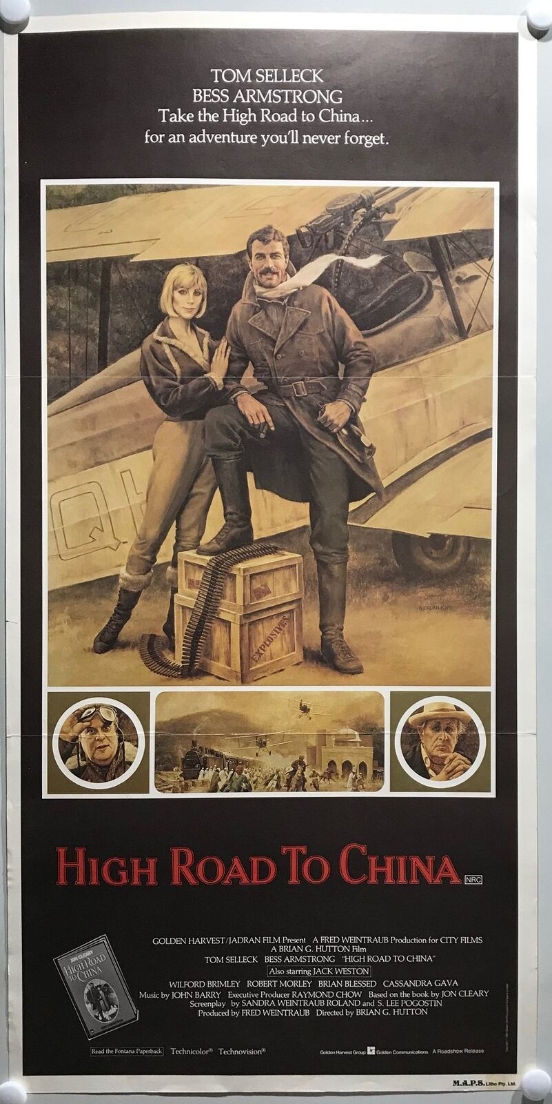 ORIGINAL DAYBILL MOVIE POSTER - HIGH ROAD TO CHINA - (b)