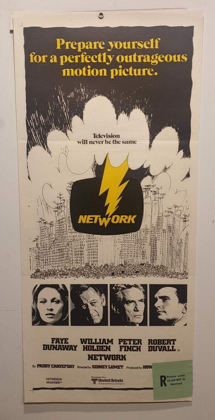 ORIGINAL DAYBILL MOVIE POSTER - NETWORK  (a) - 1976