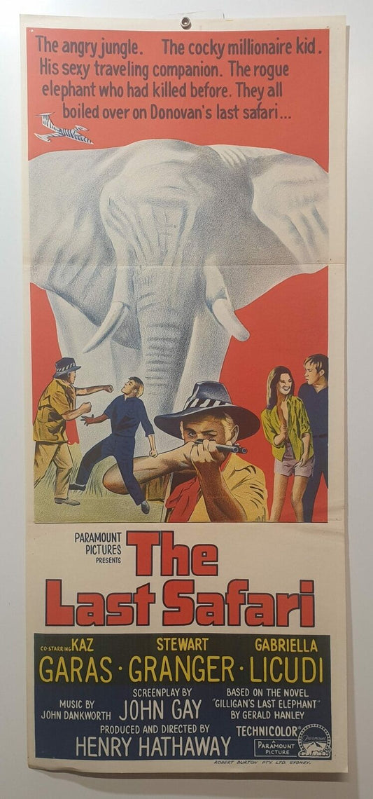 ORIGINAL DAYBILL MOVIE POSTER - THE LAST SAFARI - 1967