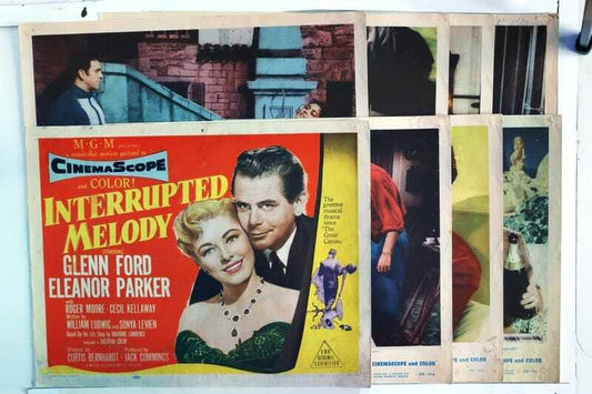 ORIGINAL LOBBY CARDS - INTERRUPTED MELODY - 1955  - set of 8